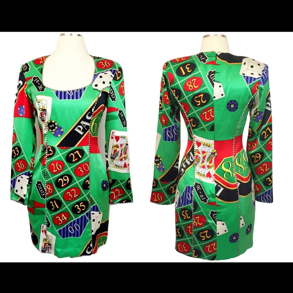 Vintage Nicole Miller Silk Pop Art Dress